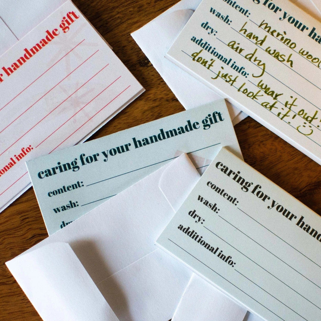 Binkwaffle Notions Care Card Set – “Congrats! You Made My Handmade Gift List.”