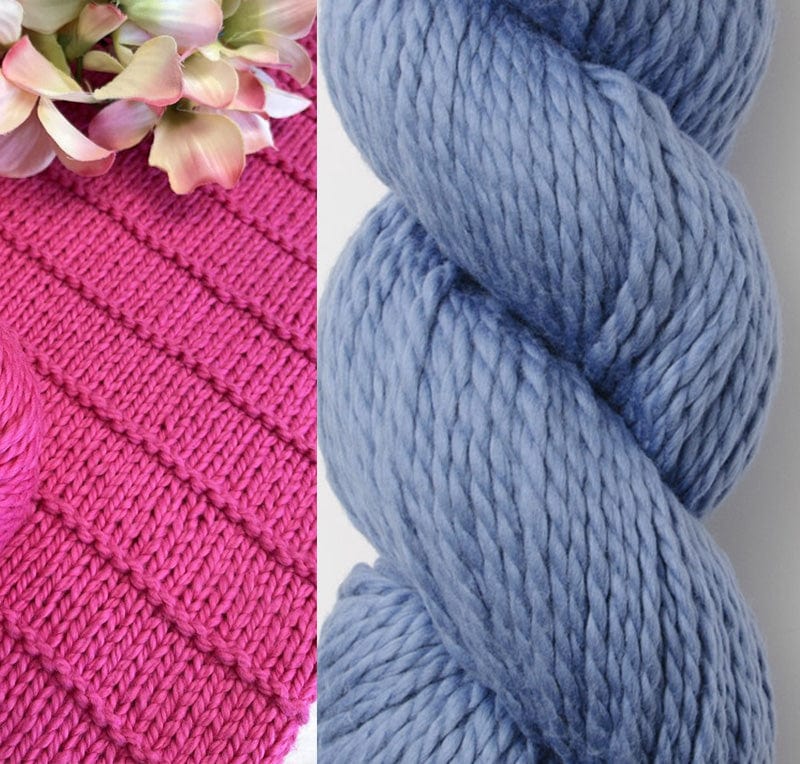 Blue Sky Fibers Kit 634 Periwinkle On the Porch Small Blanket 30" x 35"