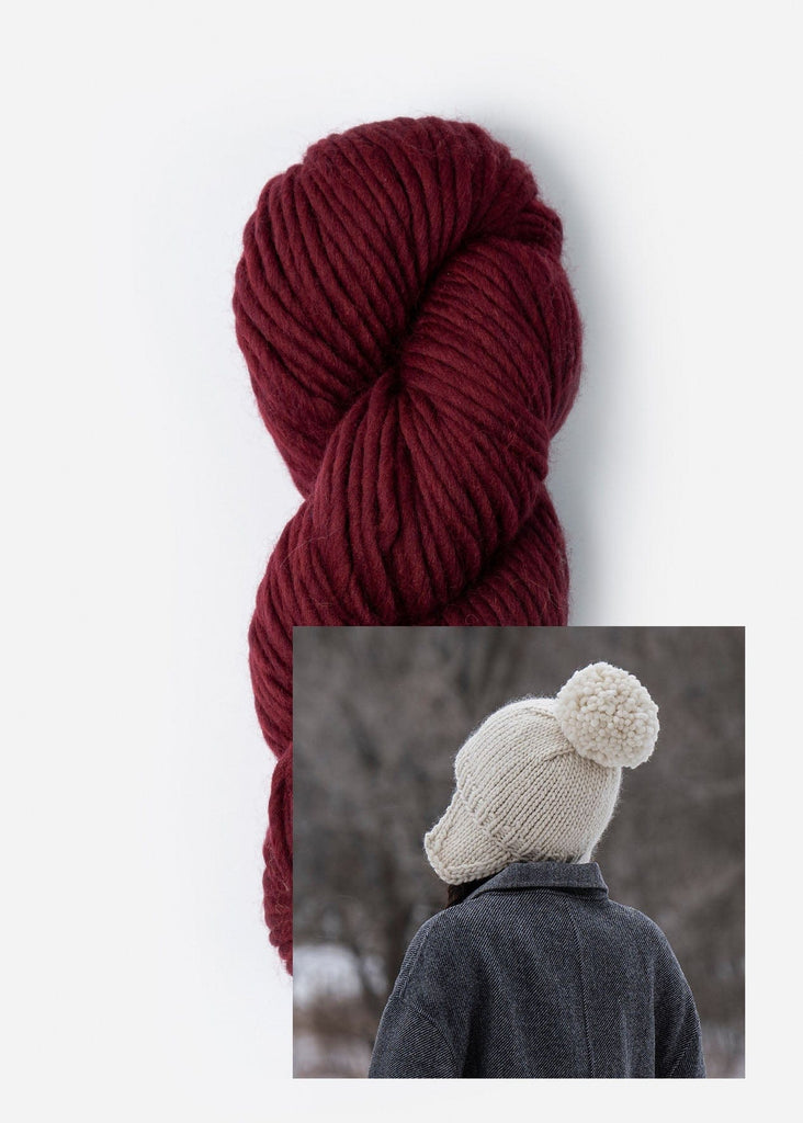 Blue Sky Fibers Cranberry Compote The Winnipeg Hat Kit