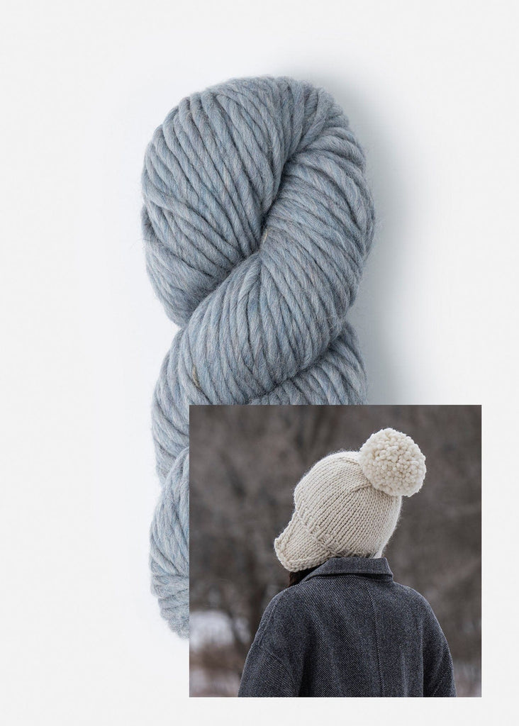 Blue Sky Fibers Morning Frost The Winnipeg Hat Kit