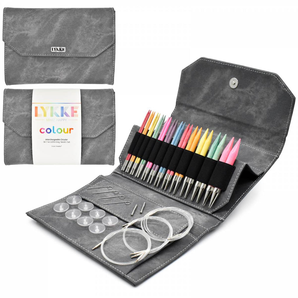 Knitting Fever Inc. Lykke Colour / Standard ~ 5" Lykke Interchangeable Needle Set