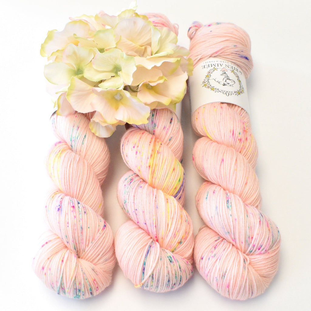 La Bien Aimee Yarn Pinkfetti Merino Super Sock