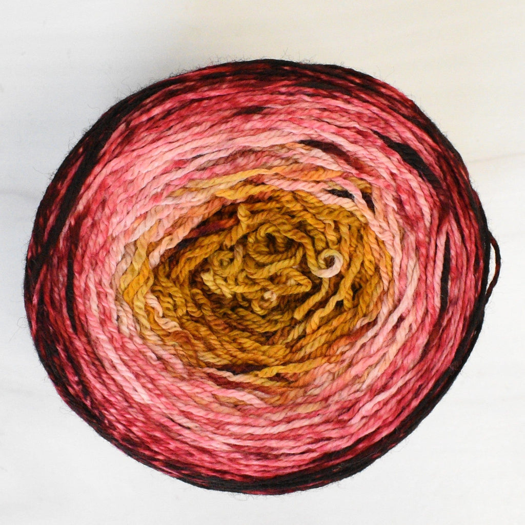 Malabrigo Yarn Corn Snake Metamorphosis Sock Cake