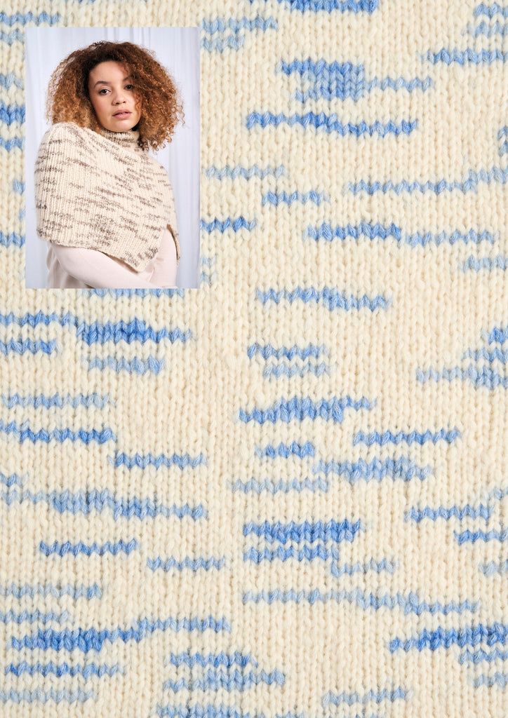 MODE at Rowan Kit 101 Powder Blues / To Fit Chest 28-34" Archer Yarn Kit