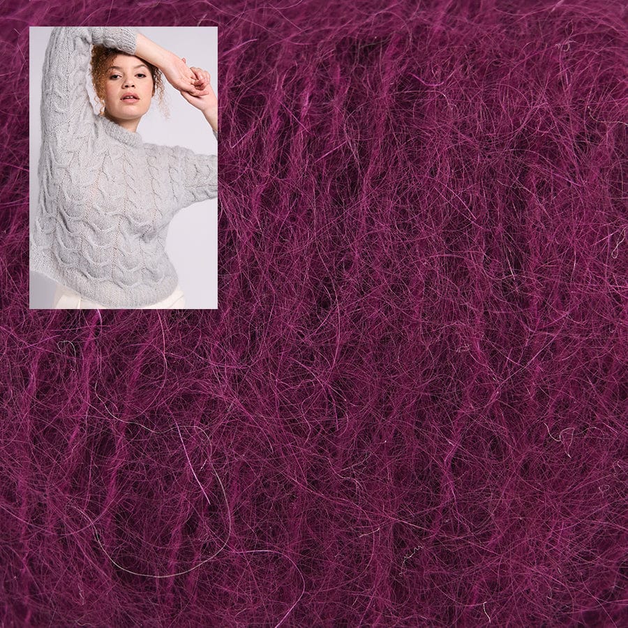 MODE at Rowan Kit 208 WIne / To fit Bust 28-30" Genoa Sweater Yarn Kit