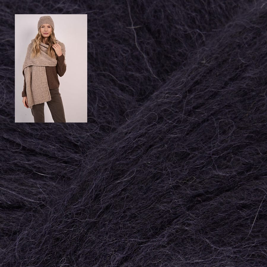 MODE at Rowan Kit 011 Midnight Heather Hat & Wrap Yarn Kit