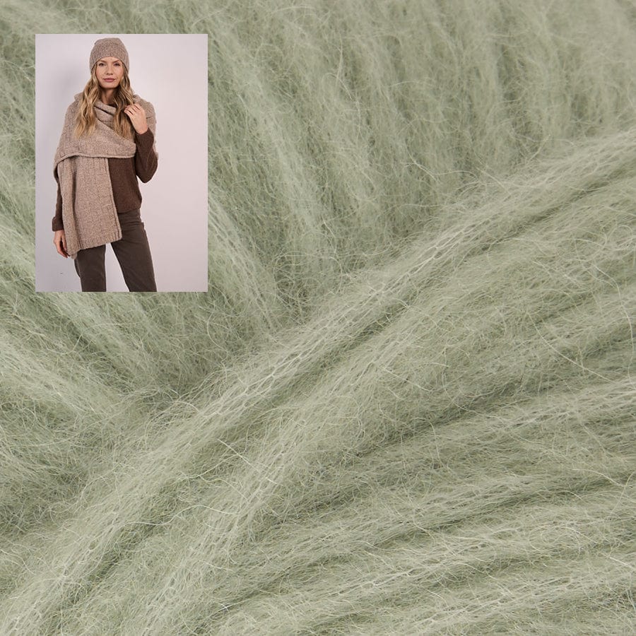 MODE at Rowan Kit 016 Eucalyptus Heather Hat & Wrap Yarn Kit