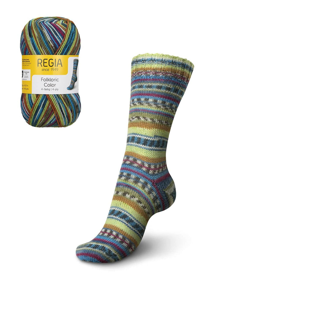 Regia Regia 3081 Lime-Sierra Regia Folkloric ~ 4 ply