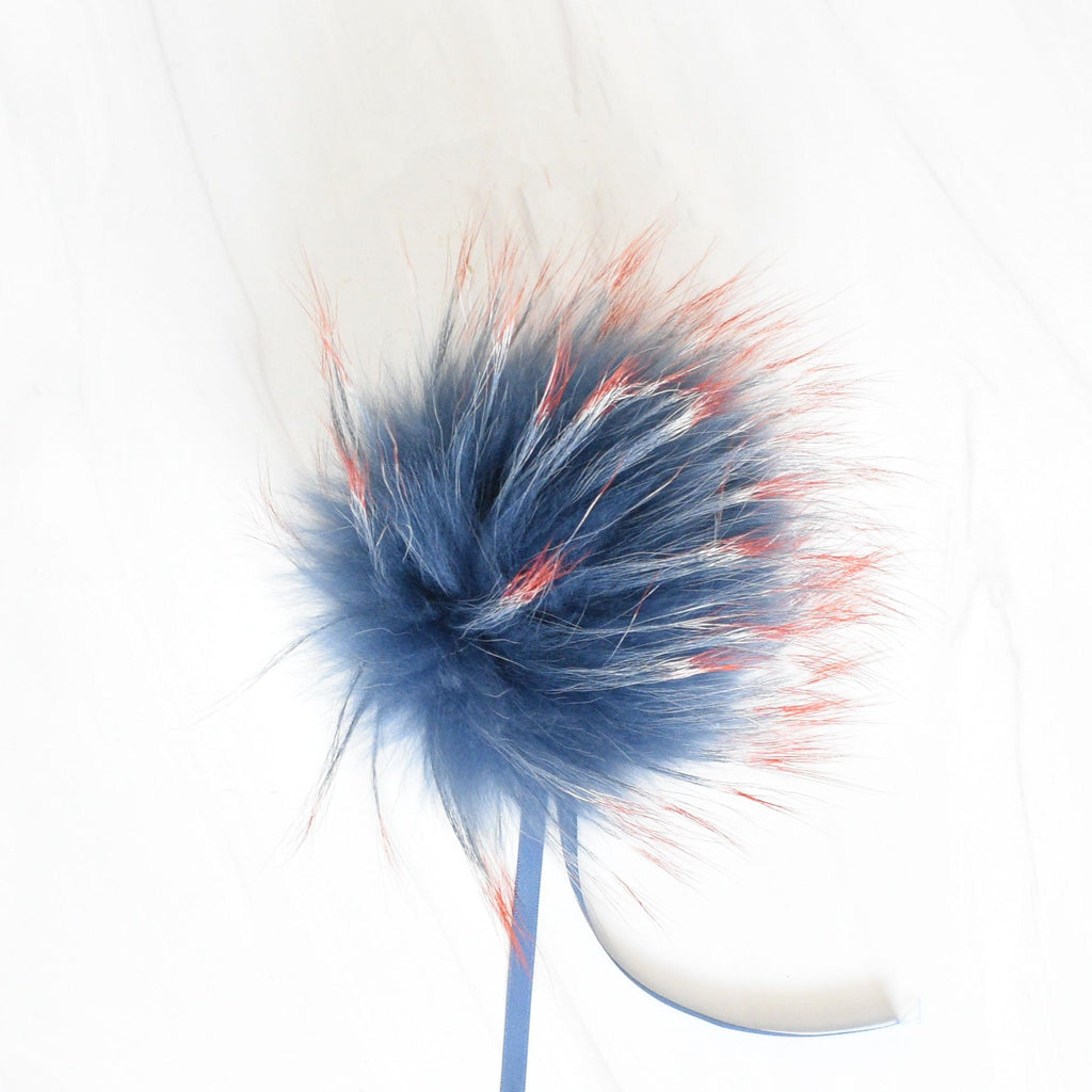 Schildkraut Fur Co. Tools & Gifts Dyed Grateful Blue Fox Fur Pompoms by Schildkraut