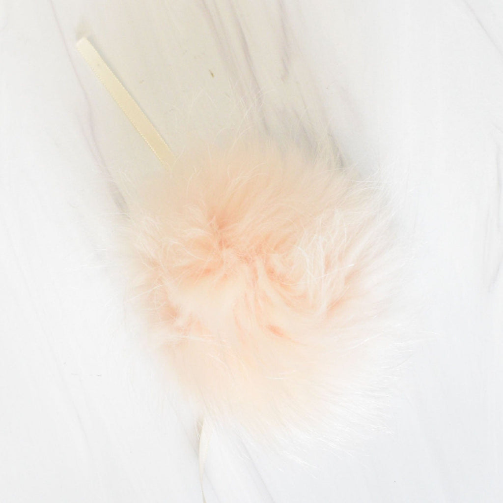 Schildkraut Fur Co. Tools & Gifts Dyed Peach on White Finn Raccoon Fur Pompoms by Schildkraut