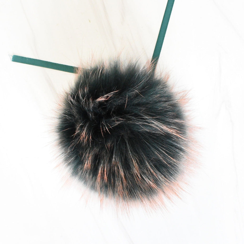 Schildkraut Fur Co. Tools & Gifts Dyed Tropical on White Finn Raccoon Fur Pompoms by Schildkraut