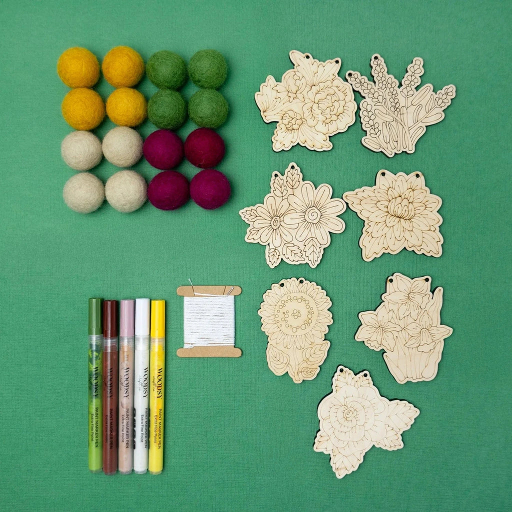 Woodsy Craft Co. Kit Flower DIY Garland Kit