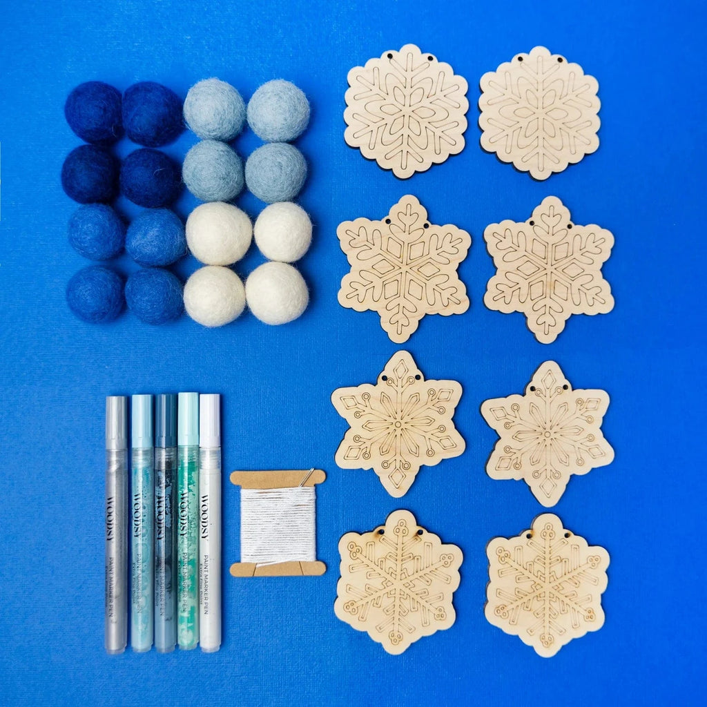 Woodsy Craft Co. Kit Snowflake DIY Garland Kit