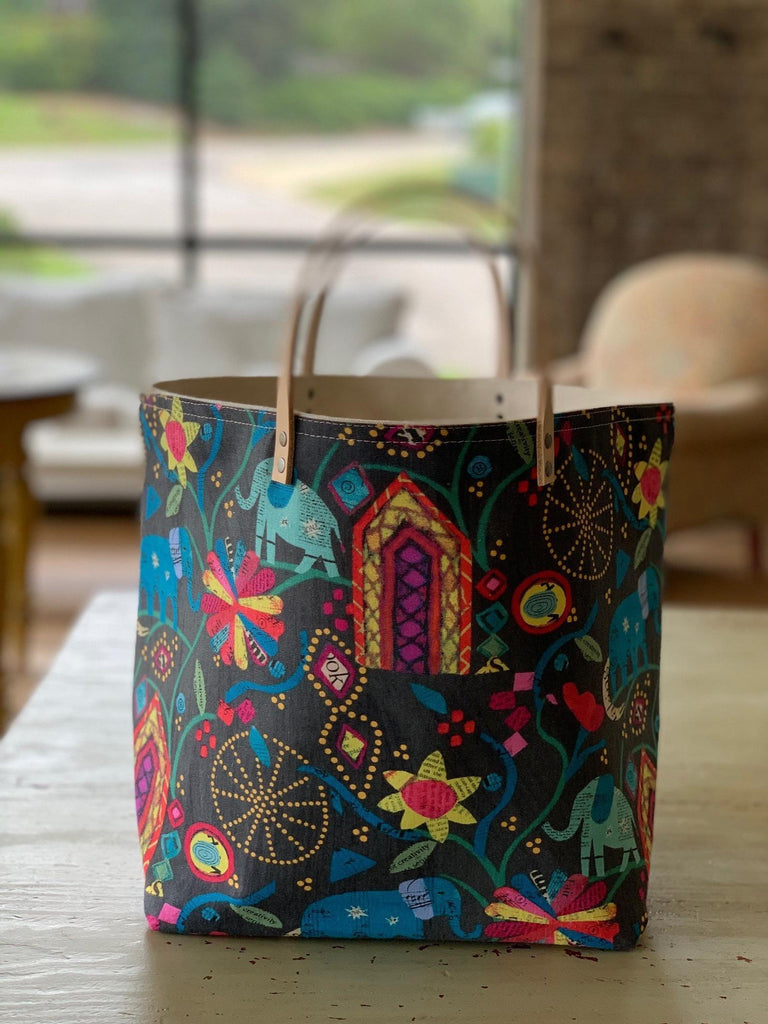 Big Bad Wool Tools & Gifts Grey Elephant Bucket Bag
