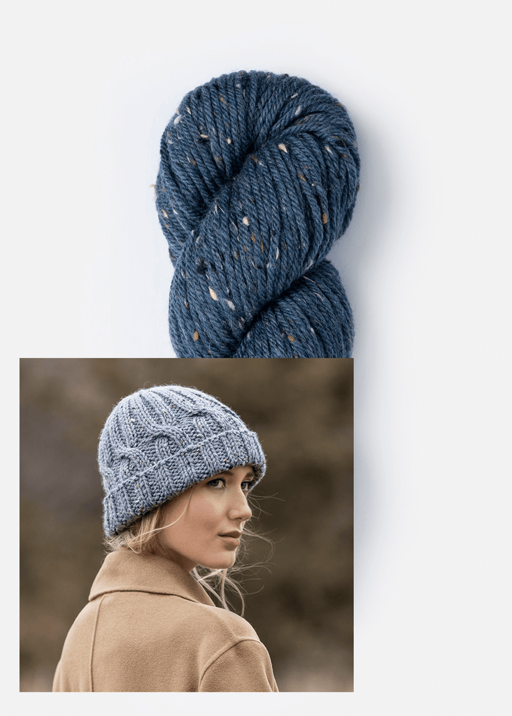 Blue Sky Fibers Blue Lichen Portland Cap Kit