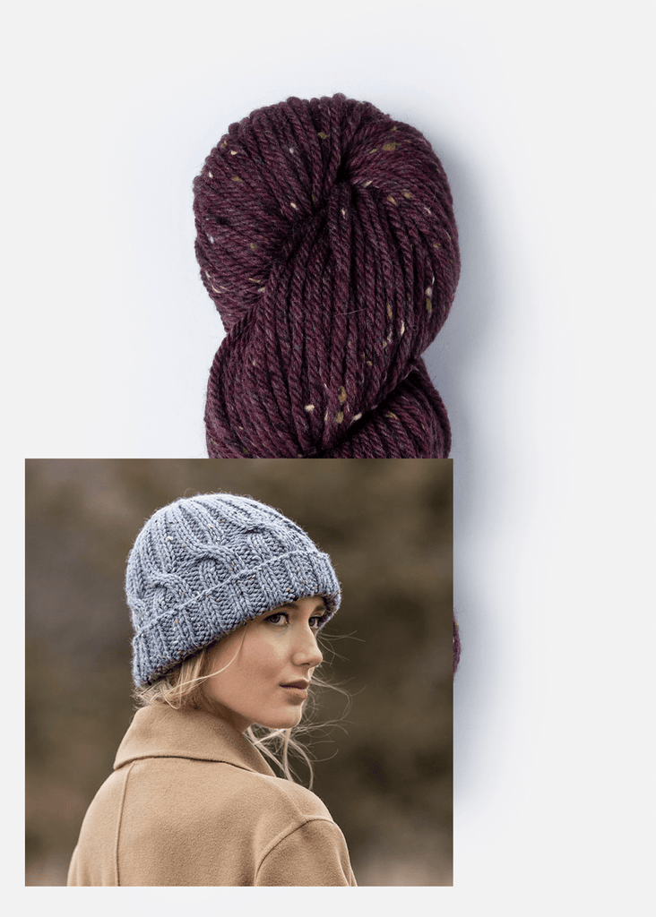 Blue Sky Fibers Plum Brandy Portland Cap Kit