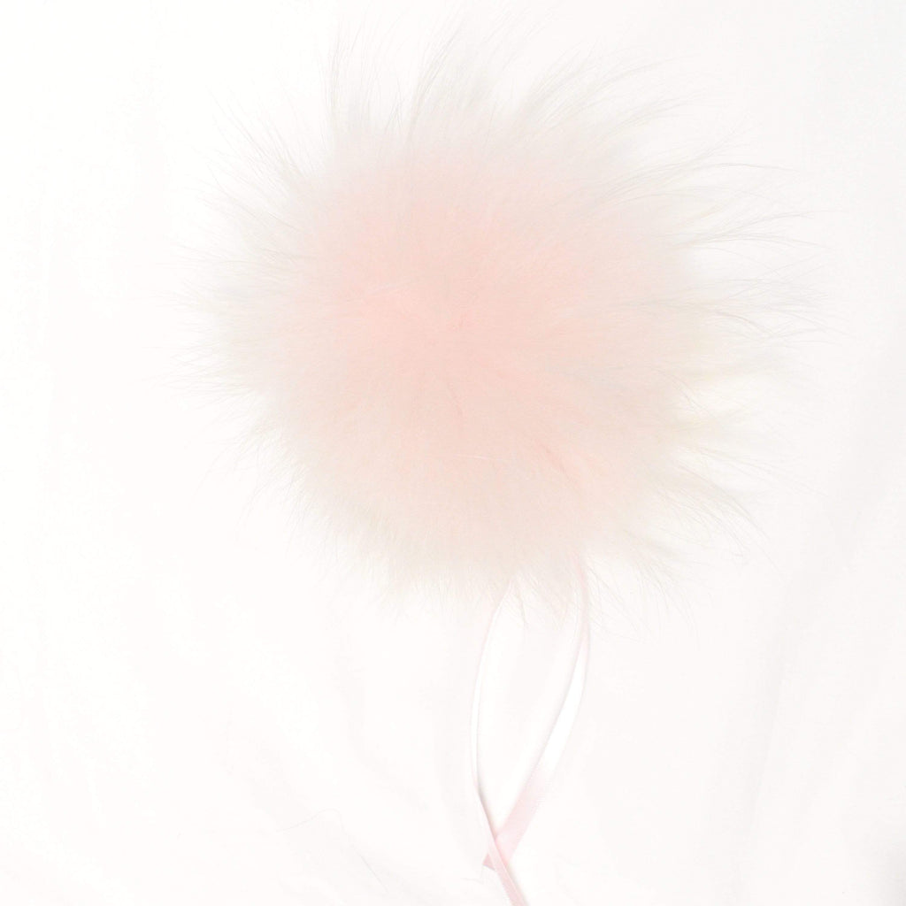 Schildkraut Fur Co. Tools & Gifts Dyed Baby Pink White Finn Fur Pompoms by Schildkraut