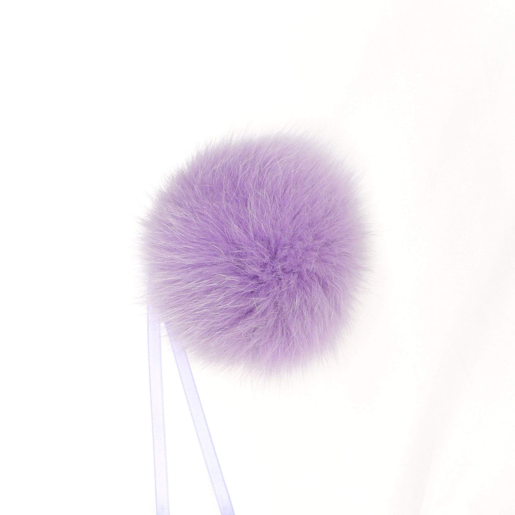 Schildkraut Fur Co. Tools & Gifts Dyed Lavender Fox Fur Pompoms by Schildkraut