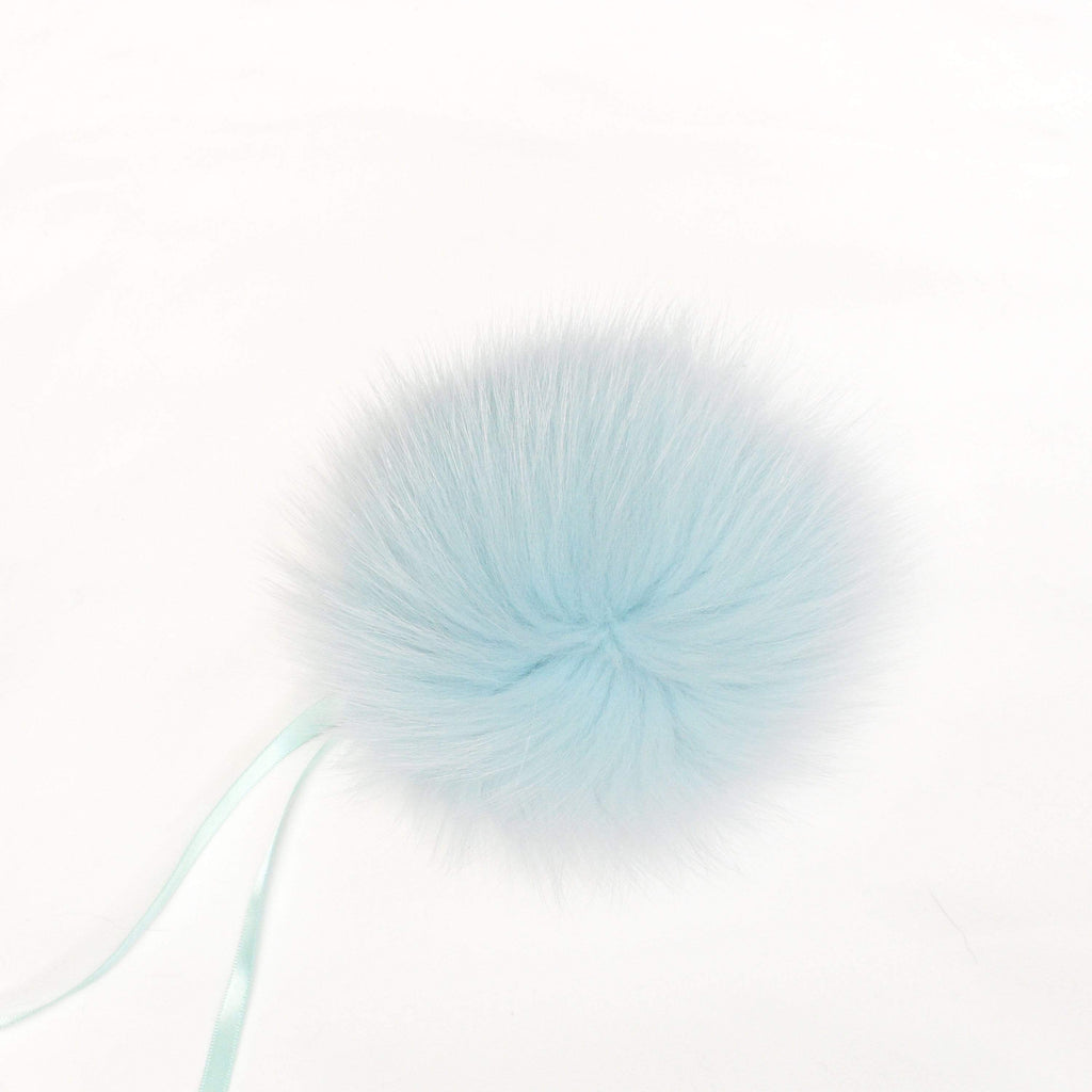 Schildkraut Fur Co. Tools & Gifts Dyed Seafoam Fox Fur Pompoms by Schildkraut