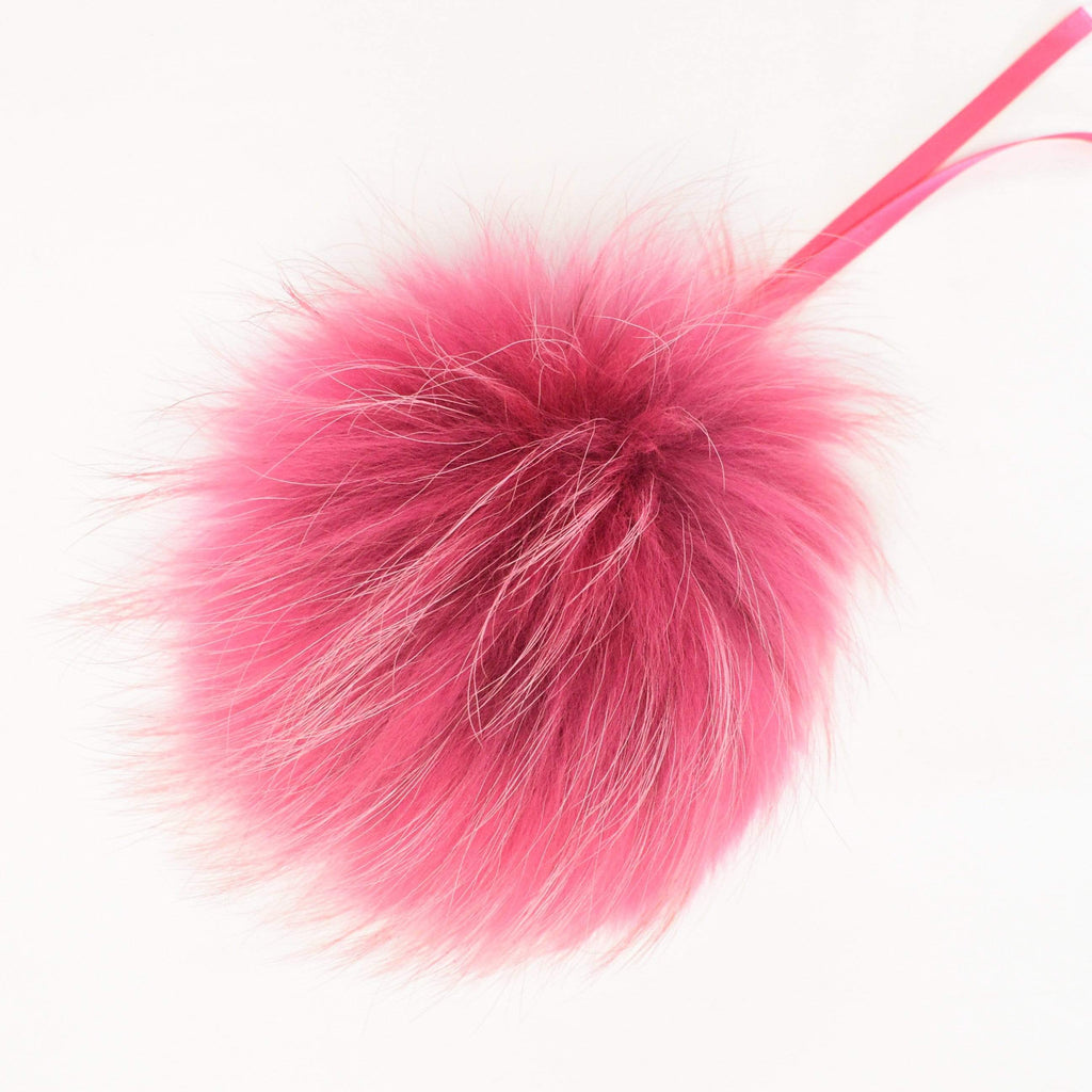 Schildkraut Fur Co. Tools & Gifts Dyed Watermelon Fur Pompoms by Schildkraut