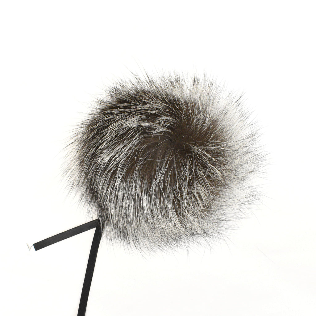Schildkraut Fur Co. Tools & Gifts Natural Silver Fox Fur Pompoms by Schildkraut