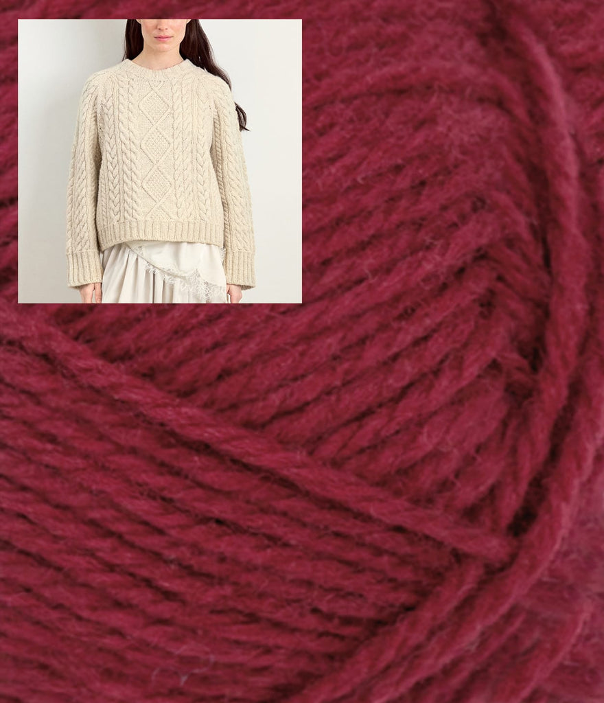 Sandnes Garn Kit 4246 PK Cabernet / XS & S - 41.5-43" Finished Bust Loom Sweater Kit — Sandnes Garn ATLAS