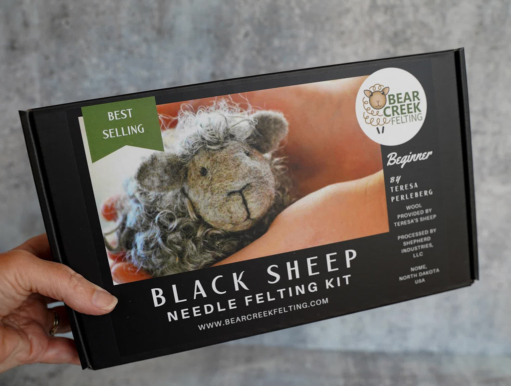 Bear Creek Needlefelting Black Sheep Needle Felting Kit