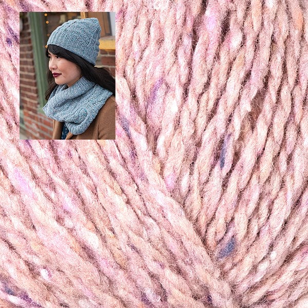 Berroco Kit 11119 Pink Lemonade Lange Hat and Cowl Ensemble Kit