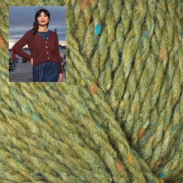 Berroco Kit 111133 Olive / Size 1: Finished Bust 34.5" Shaw Lace Cardigan Bundle (Finished Bust 34.5" - 50.5")