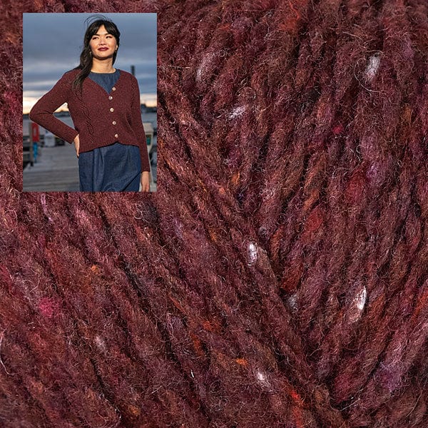 Berroco Kit 111160 Sangria / Size 1: Finished Bust 34.5" Shaw Lace Cardigan Bundle (Finished Bust 34.5" - 50.5")