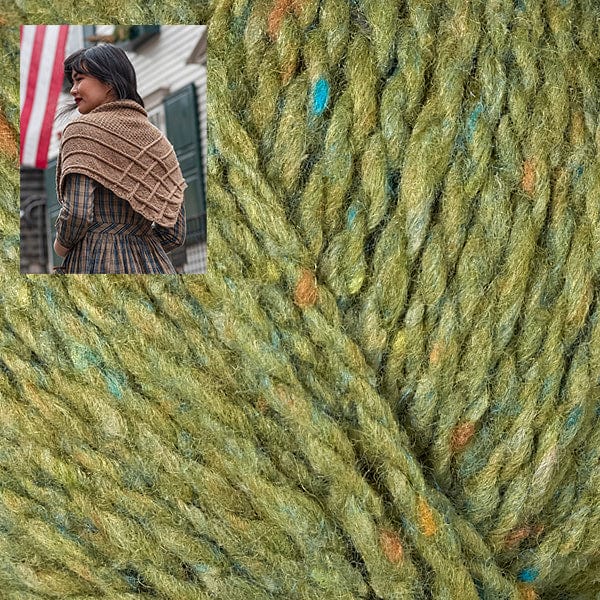 Berroco Kit 111133 Olive The Parsons Cabled Shawl Kit