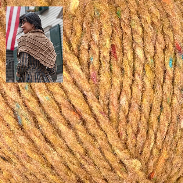 Berroco Kit 111152 Gold The Parsons Cabled Shawl Kit