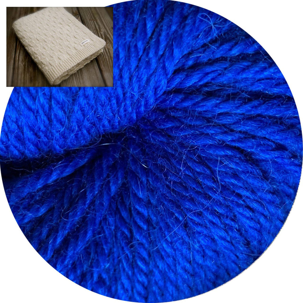 Big Bad Wool Kit Blue Bird Too Basketweave Blanket Kit