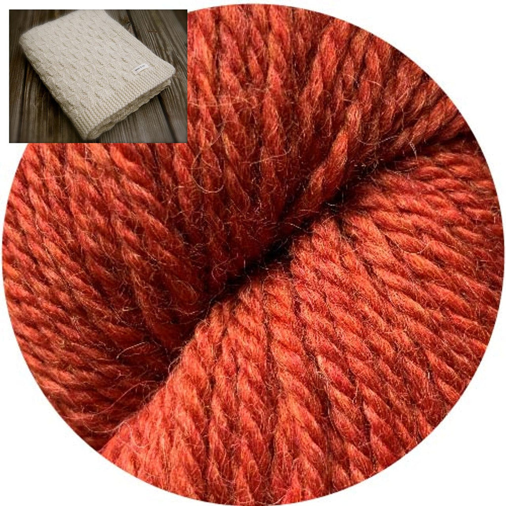 Big Bad Wool Kit CopperPenny Basketweave Blanket Kit