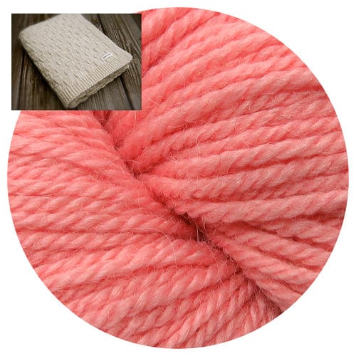 Big Bad Wool Kit Coral Basketweave Blanket Kit