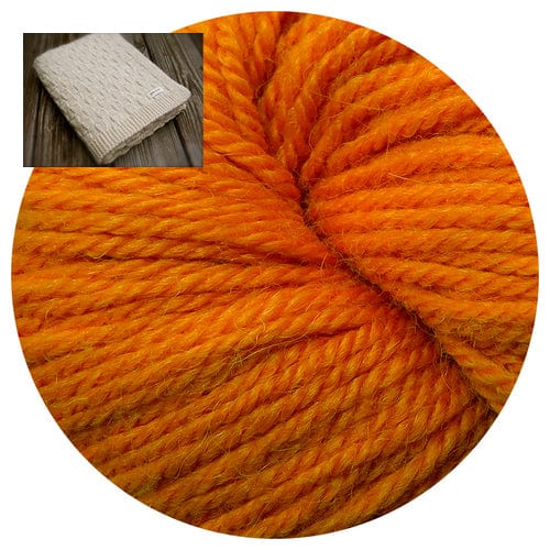 Big Bad Wool Kit Orange Basketweave Blanket Kit