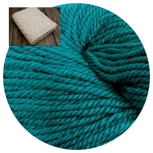 Big Bad Wool Kit Teal Basketweave Blanket Kit