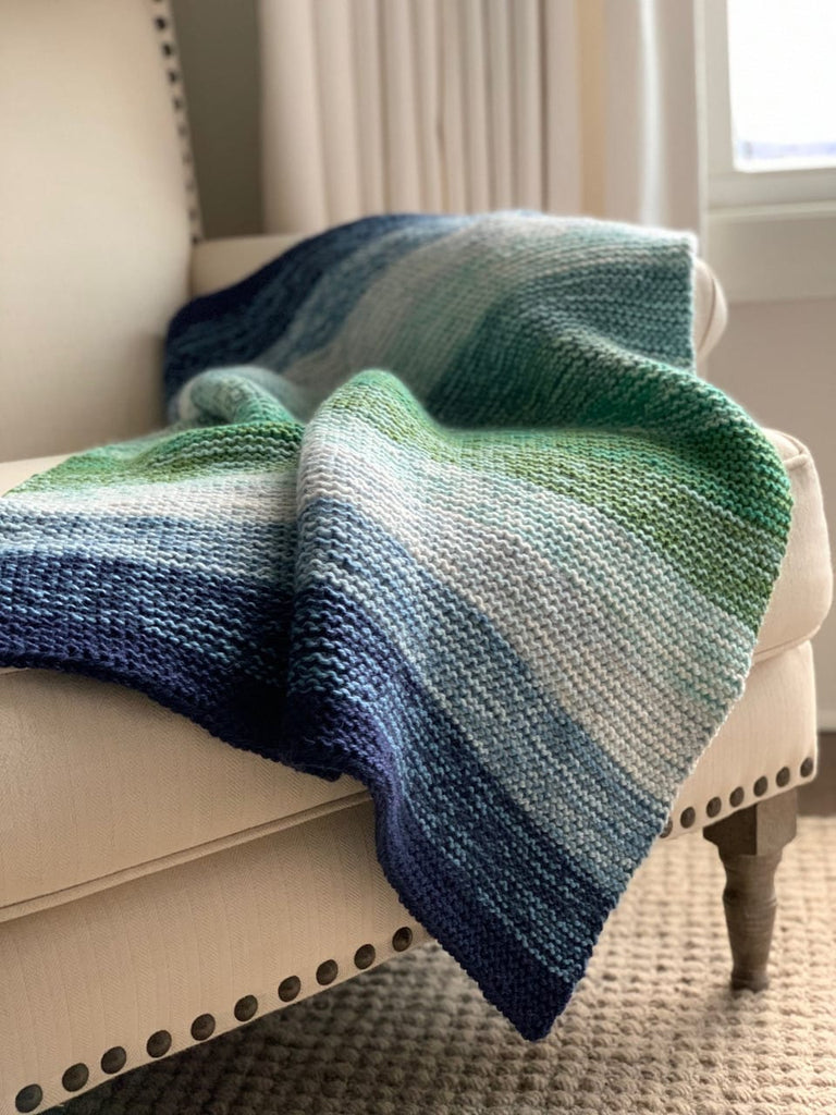Big Bad Wool Kit The Promise Baby Blanket in Blues