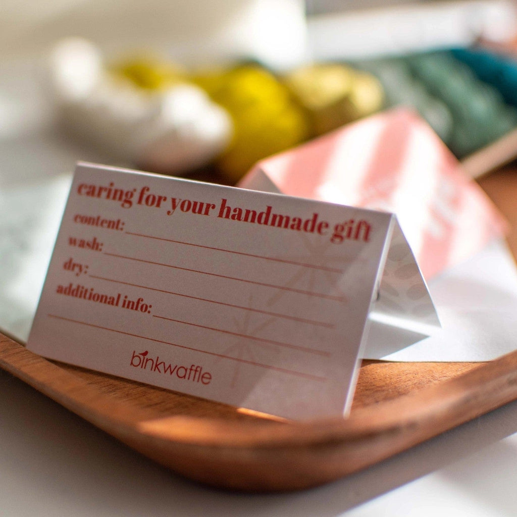Binkwaffle Notions Care Card Set – “Made with LOVE”