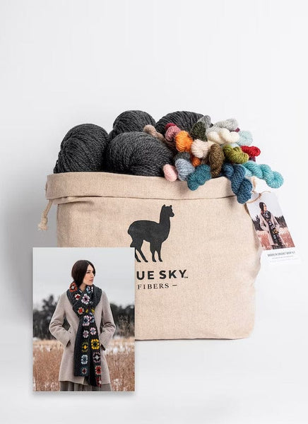 Blue Sky Fibers Kit Brooklyn Crochet Wrap Kit