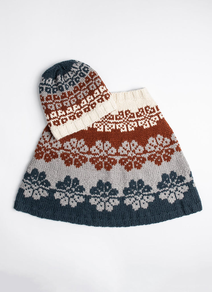 Blue Sky Fibers Kit Floral Hat & Snood Kit