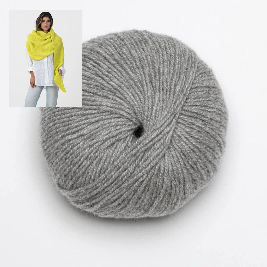 Clinton Hill Cashmere Kit French Grey Duo Shawl Yarn Kit