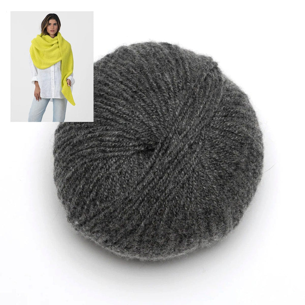 Clinton Hill Cashmere Kit Graphite Duo Shawl Yarn Kit