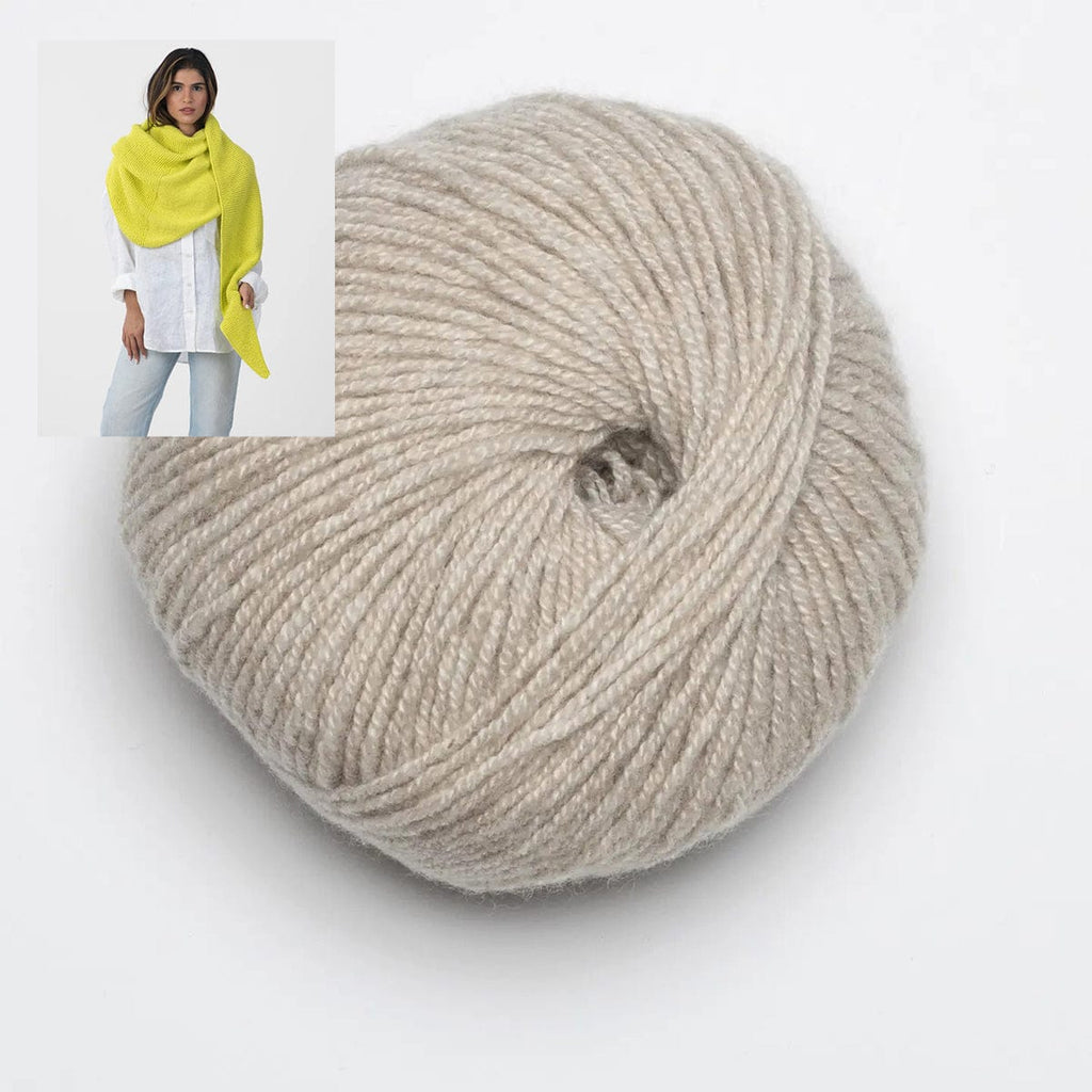 Clinton Hill Cashmere Kit Light Sand Duo Shawl Yarn Kit