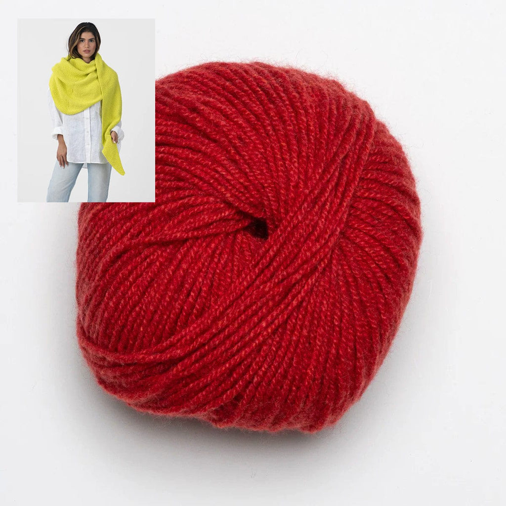 Clinton Hill Cashmere Kit Scarlet Duo Shawl Yarn Kit