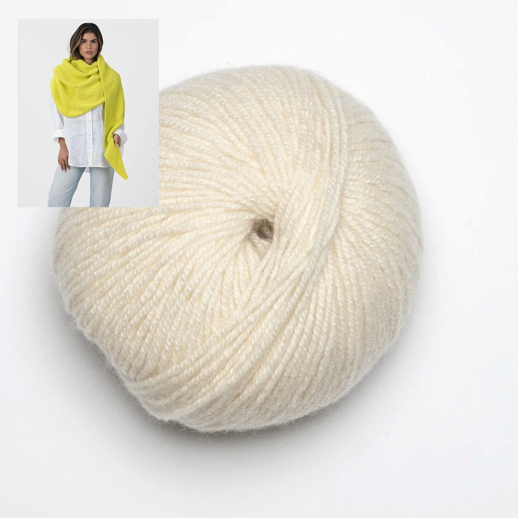 Clinton Hill Cashmere Kit Winter White Duo Shawl Yarn Kit