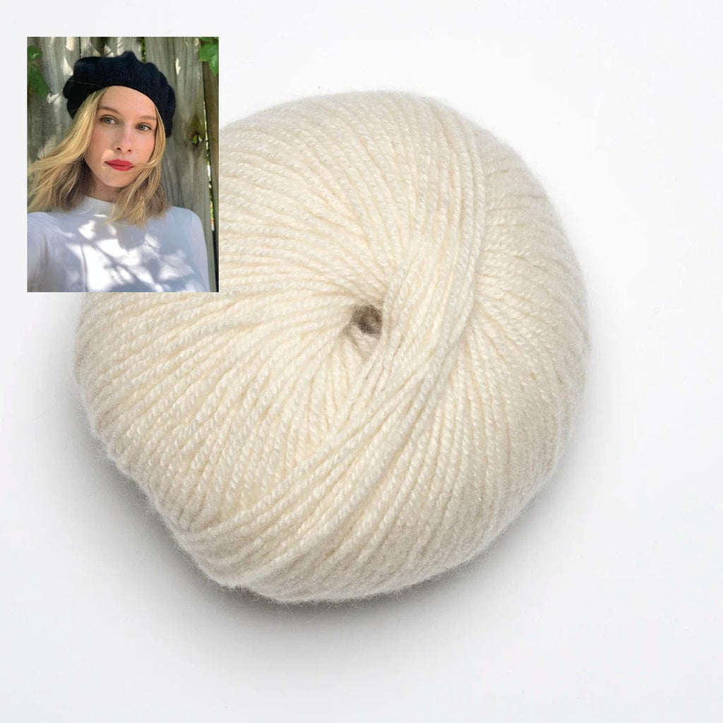 Clinton Hill Cashmere Kit Winter White Jacqueline Beret Yarn Kit