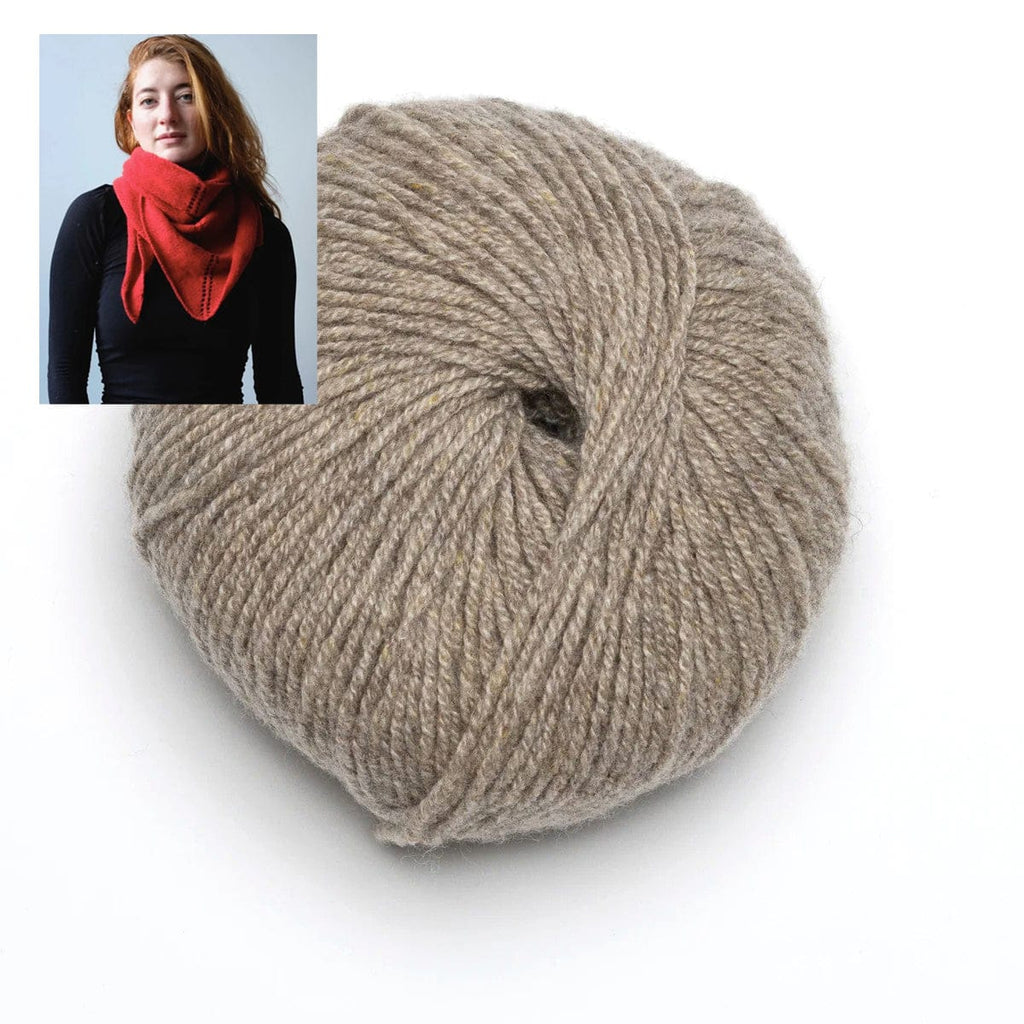 Clinton Hill Cashmere Kit Oatmeal Putnam Triangle Yarn Kit