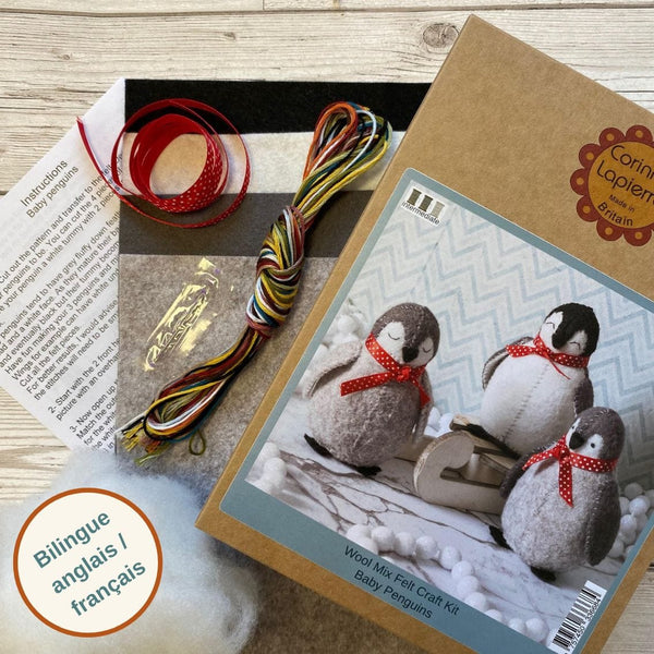 Corinne Lapierre Kit Baby Penguins Felt Craft Kit