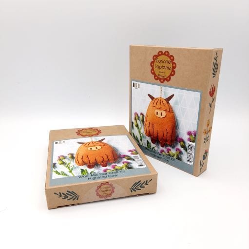 Corinne Lapierre Kit Highland Cow Mini Felt Craft Kit
